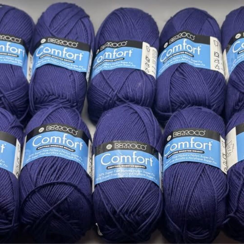 10 Skeins Berroco Comfort Yarn - Purple - Same dye lot!